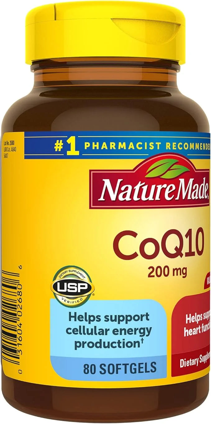 Nature Made CoQ10 200mg, Dietary Supplement 80 Softgels, 80 Day