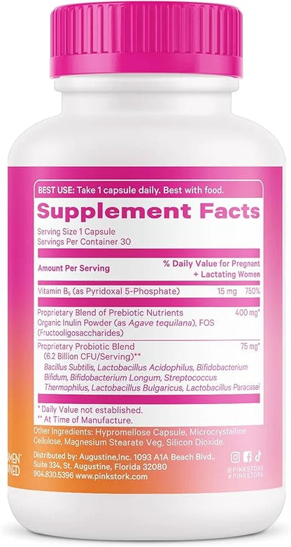 Pink Stork Prenatal Probiotics for Women B6 - 30 Capsules