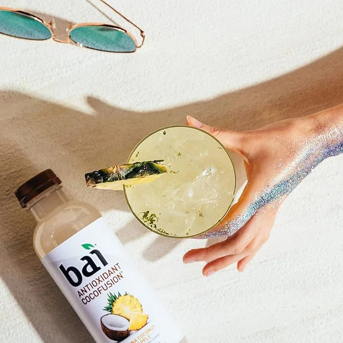Bai Coconut Flavored Water Puna Coconut Pineapple, Antioxidant Infused, Coconut Pineapple Flavored Water Drink, 18 Fluid O...