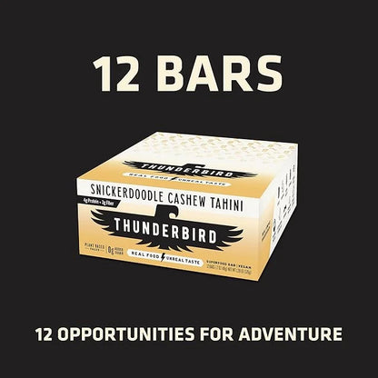 Thunderbird Bars Energy Snack, Gluten-Free with Protein, Healthy Real Food, Vegan Paleo Non-GMO, No Added Sugar, Snickerdo...