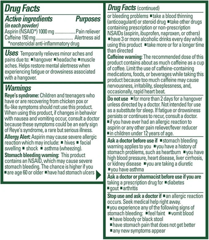 Goody's Hangover Powders, Fast Pain Relief & Boost of Alertness Berry Citrus, 4 ct (Pack of 1) - Product Image
