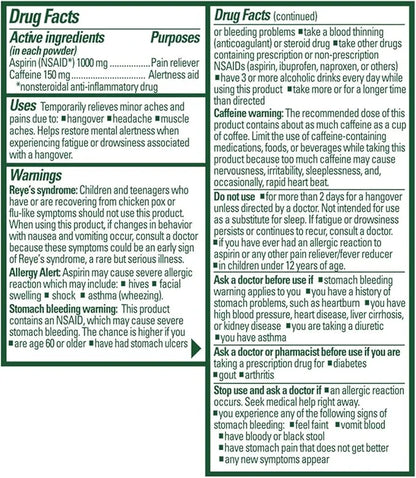 Goody's Hangover Powders, Fast Pain Relief & Boost of Alertness Berry Citrus, 4 ct (Pack of 1) - Product Image