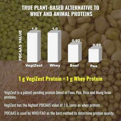 UpNourish Chocolate Vegan Protein Powder, Meal 15 Servings