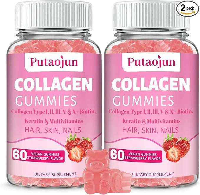 Collagen Gummies. Sugar Free 2500mg Hydrolyzed Collagen,15000mcg Boltin, 500mg Lrish 300mg Keratin,1500mcg Keratin,1500mcg...