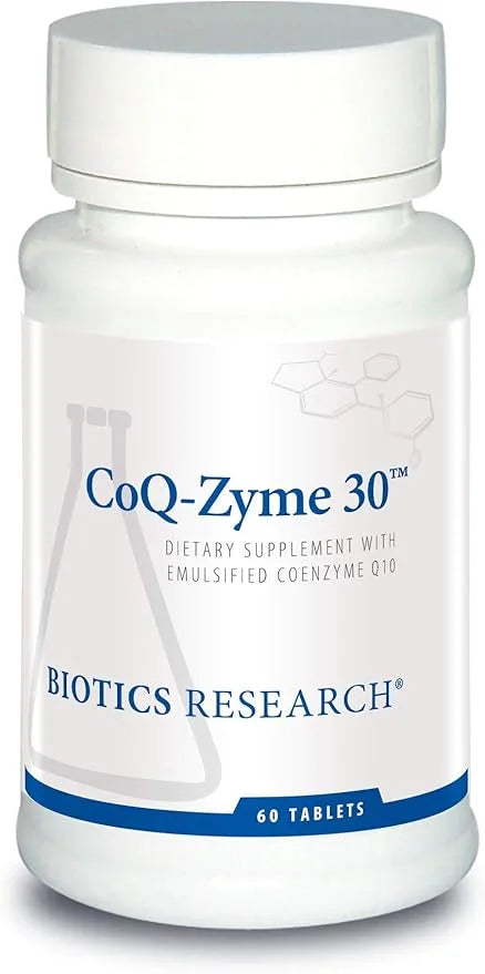 Biotics Research CoQZyme 30 milligram of Q10 CoQ10. CoQ10. Supplies 60 Tabs