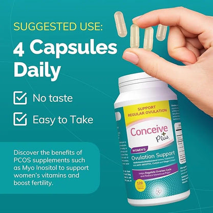 CONCEIVE PLUS Ovulation Support Supplement Coq10, Folic 120 Inositol