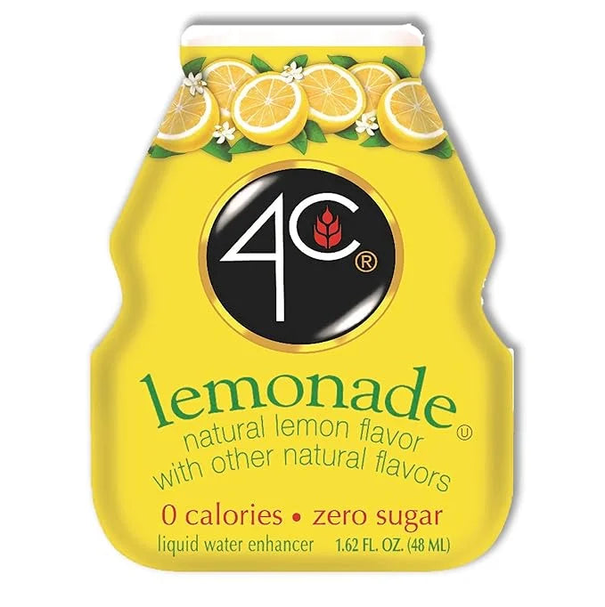 4C Sugar Free A Liquid Water Enhancer 12 Pack, Premium Natural Flavors, 0 Calories (Lemonade, 1.62 Ounce (Pack of 12)) - P...