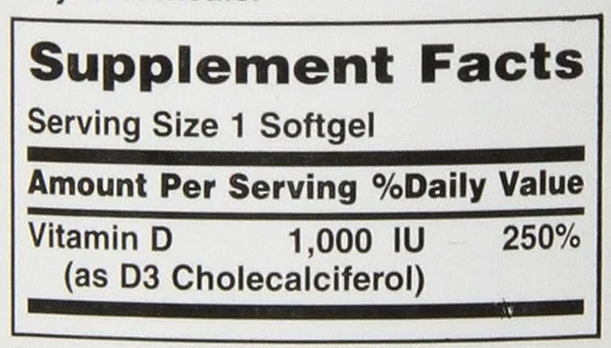 Nature's BountyVitamin D3 1000 100 mg, 120 Softgels 3)