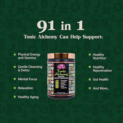 Dragon Herbs Tonic Alchemy Greens Superfood Powder 91 Ingredients