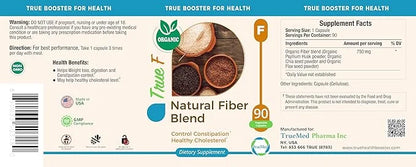 Natural Fiber Blend Supplement 750mg Organic