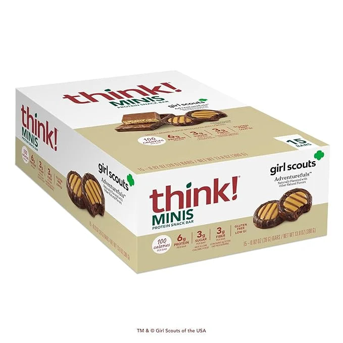 think! Minis Protein Snack Bar, Gluten Free, Girl Scouts Adventurefuls, 15 Count - Product Image