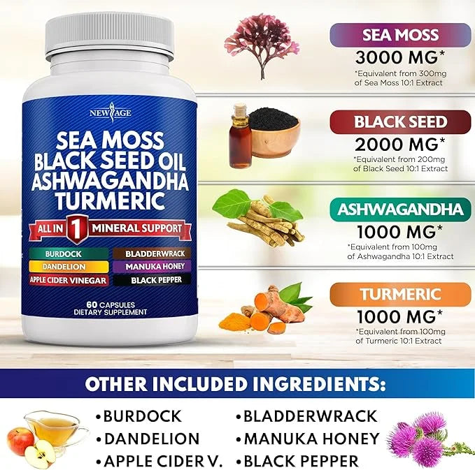 NEW AGE Sea Moss Black Seed