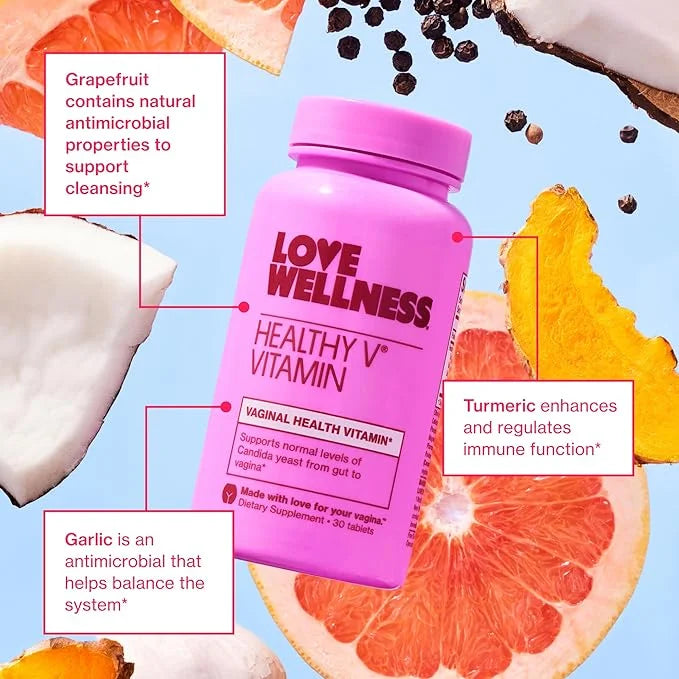 Love Wellness Healthy V Vitamin | Women's Vaginal Health Supplement | pH Balance, Gut Health & Immune Support Supplement |...