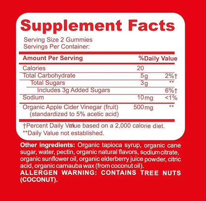 Organic Kids Apple Cider Vinegar Gummies 60 Day