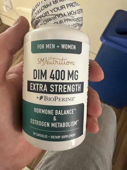 DIM Supplement 400MG Extra Strength | Hormone Balance for Men and Women | Menopause, Acne, Hot Flashes Relief, Prostate Su...
