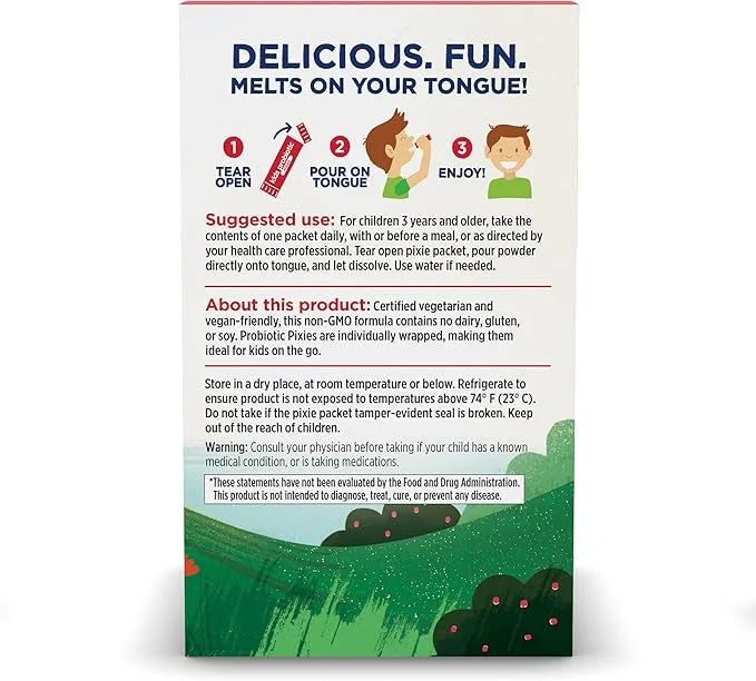 Nordic Naturals Kids Probiotic Pixies, Mixed Berry 30 Packets 3 Billion 30 Servings
