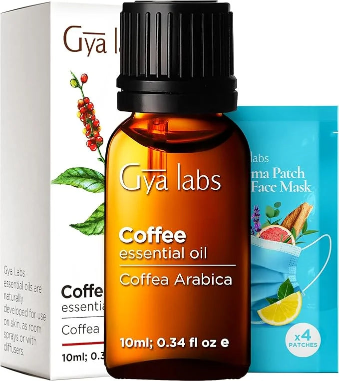 Gya Labs Coffee Essential Oil for Diffusers - 0.34 Fl Oz - 100% Pure Natural Coffee Oil for Hair, Skin, Aromatherapy Fragr...