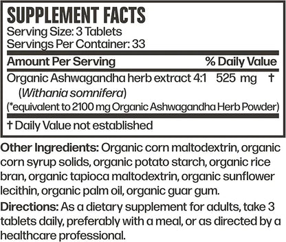 Futurebiotics Certified Organic Ashwagandha, Stress Mood 100 Organic