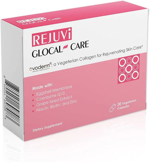 GlocalCare Rejuvi Skin Rejuvenation - Collagen Synthesis, Anti-Wrinkles with Ovoderm, Grape Seed Extract, Coenzyme Q10, Fo...