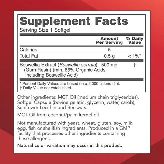 PROTOCOL FOR LIFE BALANCE Boswellia Extract 500 mg - Boswellia Supplement - with MCT Oil Base - Balanced Immune Response -...