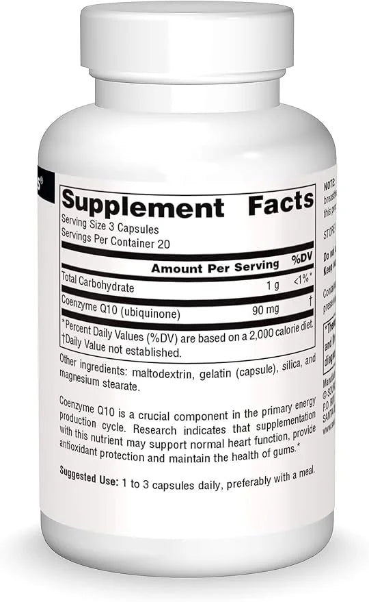 Source Natural Coenzyme Q10 Antioxidant Support 30 mg 60 Capsules