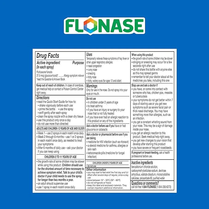 Flonase Sensimist Allergy Relief Nasal Spray 24HR Long 120 Sprays