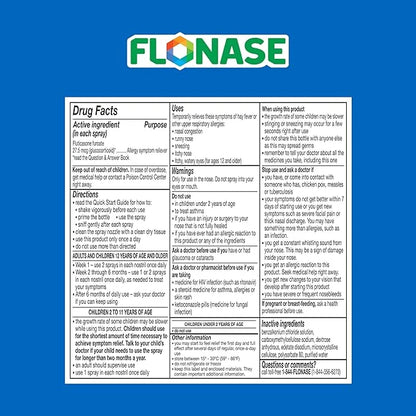 Flonase Sensimist Allergy Relief Nasal Spray 24HR Long 120 Sprays