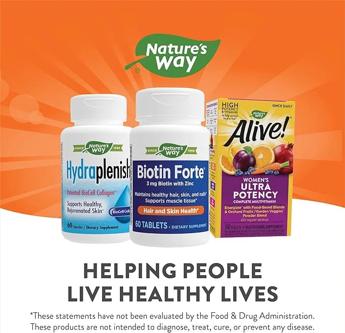 Nature's Way Biotin Forte with Zinc, 60 Tablets