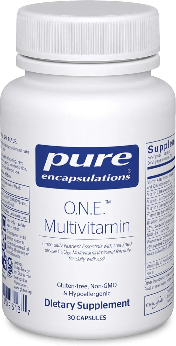 Pure Encapsulations O.N.E. Multivitamin CoQ10, and 30 Capsules