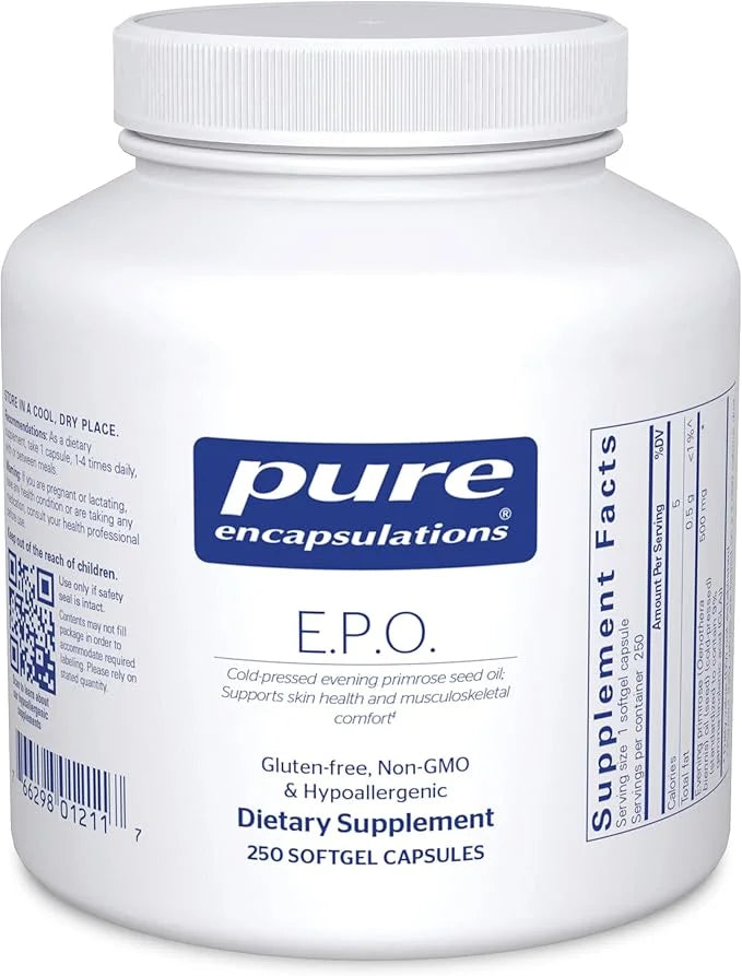 Pure Encapsulations E.P.O. (Evening Primrose Oil) 9% GLA 250 Softgel