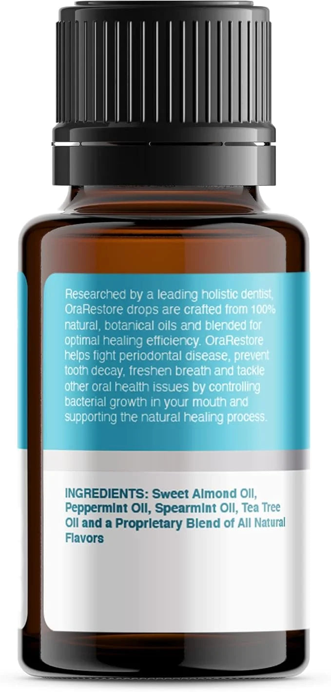 OraRestore Bad Breath Treatment for Adults Halitosis: Dentist Formulated Oral Rinse Concentrate Tooth Oil Liquid Toothpast...