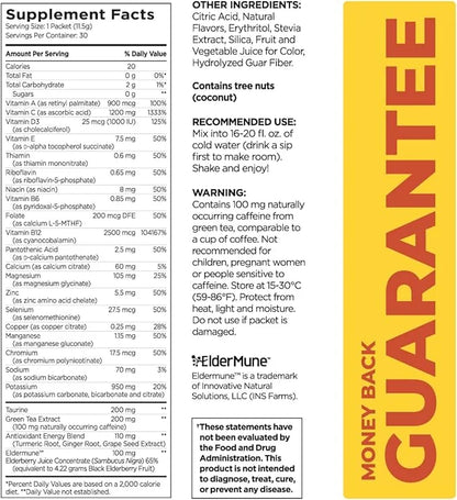 Pureboost Immune Clean Energy Drink Mix: 1200 mg 28 Vitamins, 30 Count)