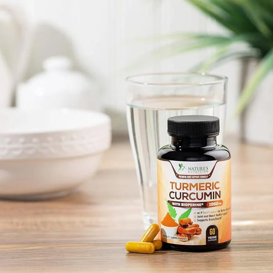 Turmeric Curcumin with BioPerine 95% Standardized 1950mg - 60 Capsules