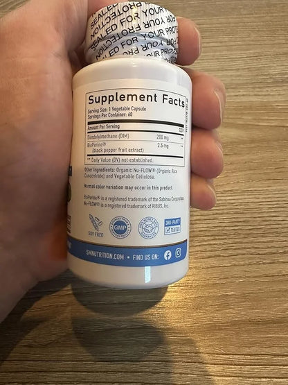 DIM Supplement 200 mg | Estrogen Balance for Women & Men | Hormonal Acne, Hormone Balance, Menopause & Antioxidant Support...