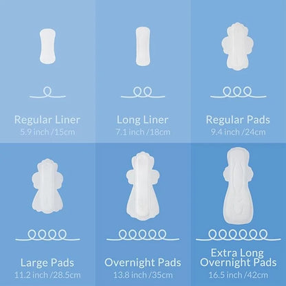100% Large Organic Pads for Women, 4, 96ct) 96ct)