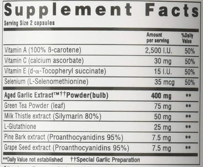 Kyolic Aged Garlic Extract Formula 105, 100 Capsules