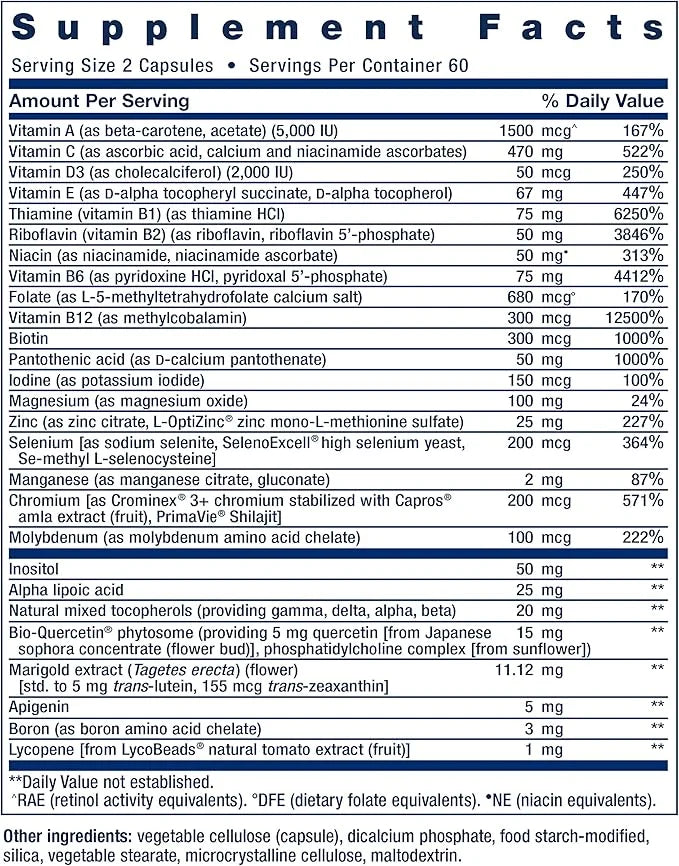 Life Extension Two-Per-Day Multivitamin, Vitamins B, 25 Vitamins, 120 Capsules