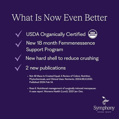 Femmenessence MacaPause – Clinically Proven for Post Menopause, Natural Hormone Balance Supplements for Women, Bone and He...