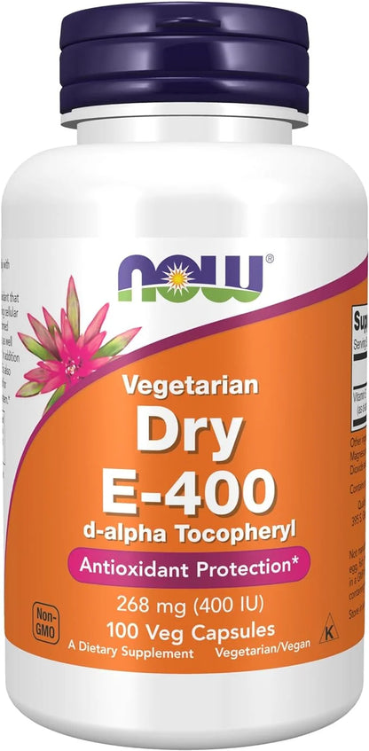 NOW Supplements, Vitamin E-400 IU D-Alpha 100 Veg