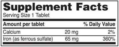 Iron Supplement Ferrous Sulfate 325mg by Reliable 1 | Iron Pills for Women and Men | Iron Supplements for Anemia and Iron ...