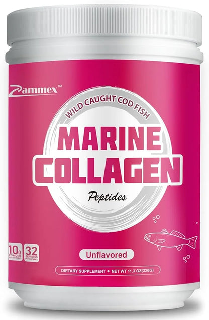 Zammex Marine Collagen Peptides, Non-GMO Wild 1 & 3) for 32 Servings