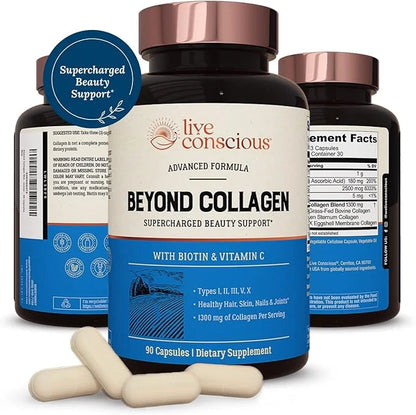 Live Conscious Beyond Collagen Multi Collagen Capsules 90 Capsules