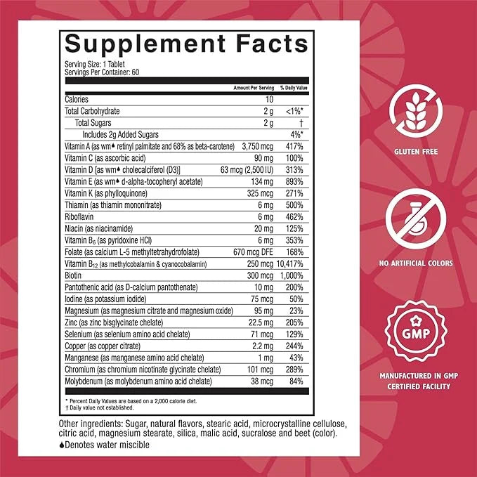 Celebrate Vitamins High ADEK Multivitamin Chewables, 180 count