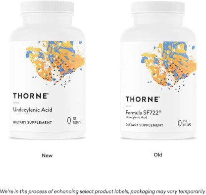 THORNE Undecylenic Acid (Formerly Formula SF722) - 250 mg of Undecylenic Acid - for a Healthy Balance of Gut & Vaginal Flo...