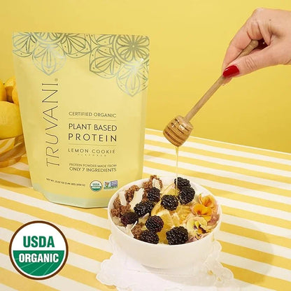 Truvani Vegan Pea Protein Powder | Lemon Cookie | 20g Organic Plant Based Protein | 20 Servings | Keto | Gluten & Dairy Fr...