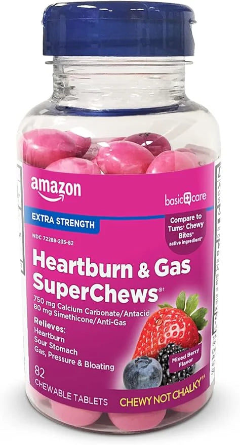 Amazon Basic Care Heartburn & Gas 82 Count
