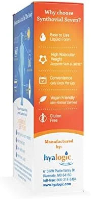 Hyalogic Synthovial Seven - Oral Hyaluronic Acid Supplement 1oz - Liquid HA Supports Skin, Joint, Eye, and Lip Hydration -...