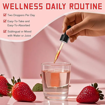 Women Endocrine Superfood Supplement Liquid Drops, Supports Healthy Cortisol Levels, Hormonal Balance, Gut Health, Mood, S...