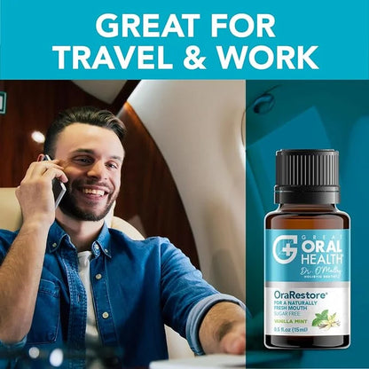 OraRestore Bad Breath Treatment for Adults Halitosis: Dentist Formulated Oral Rinse Concentrate Tooth Oil Liquid Toothpast...