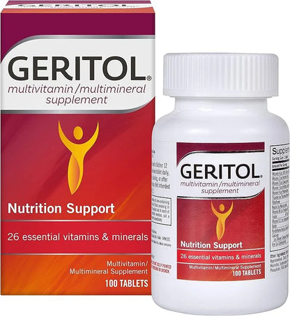 Geritol, Multivitamin Supplement, Contains B-Vitamins, Antioxidants, 26 Essential 100 Tablets